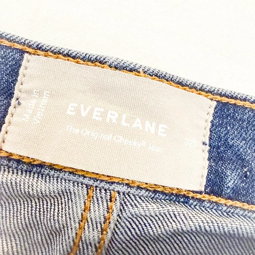 Everlane The Original Cheeky Jean Zip Fly Straight Leg Denim Size 32 Short - Picture 6 of 9